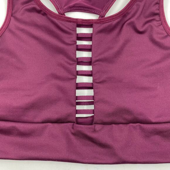 Victorias Secret Sport The Player Racerback Cami Sports Bra Burgundy Womens Sm - Picture 3 of 9